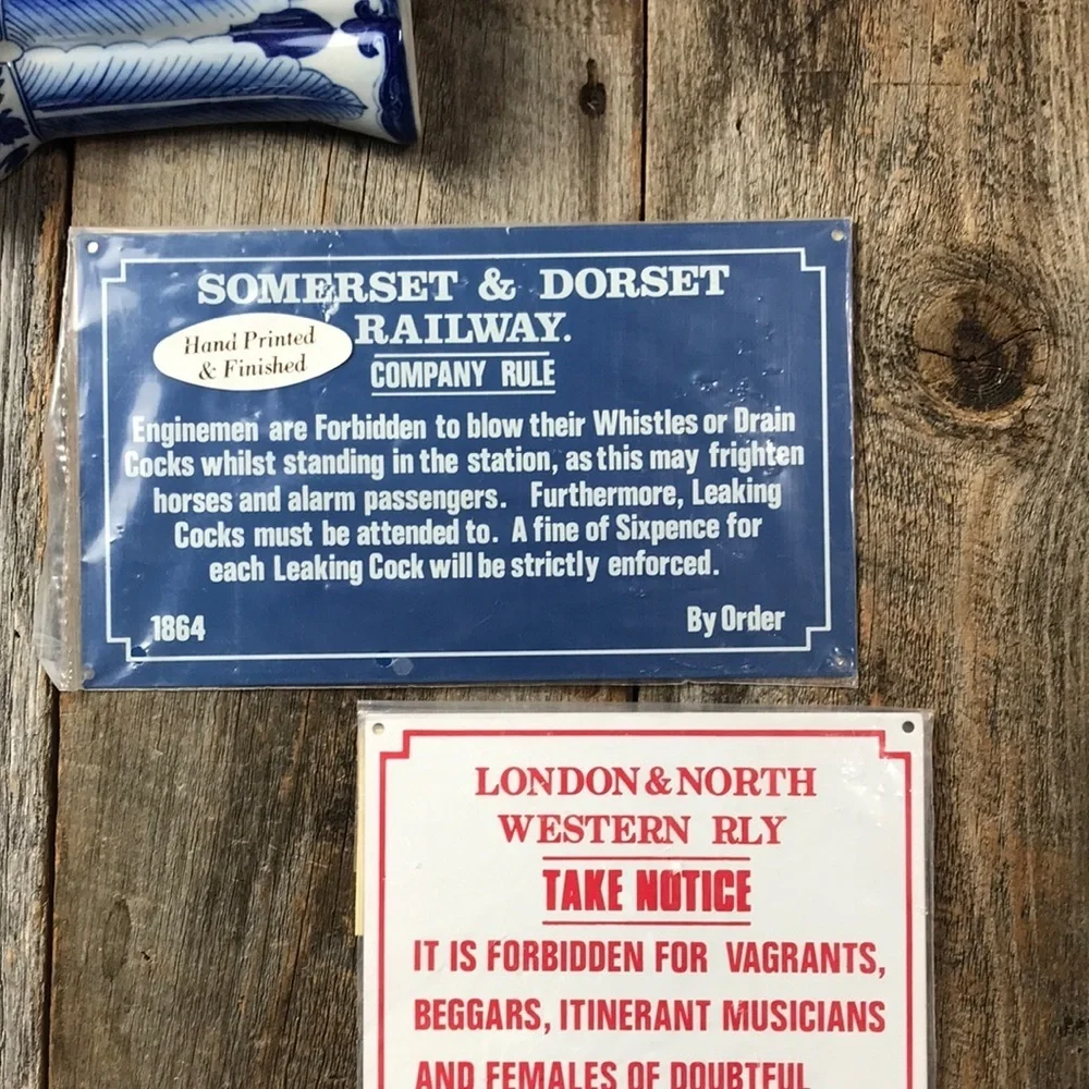 Vintage British Replica Signs - Four Total - Picture 3 of 10